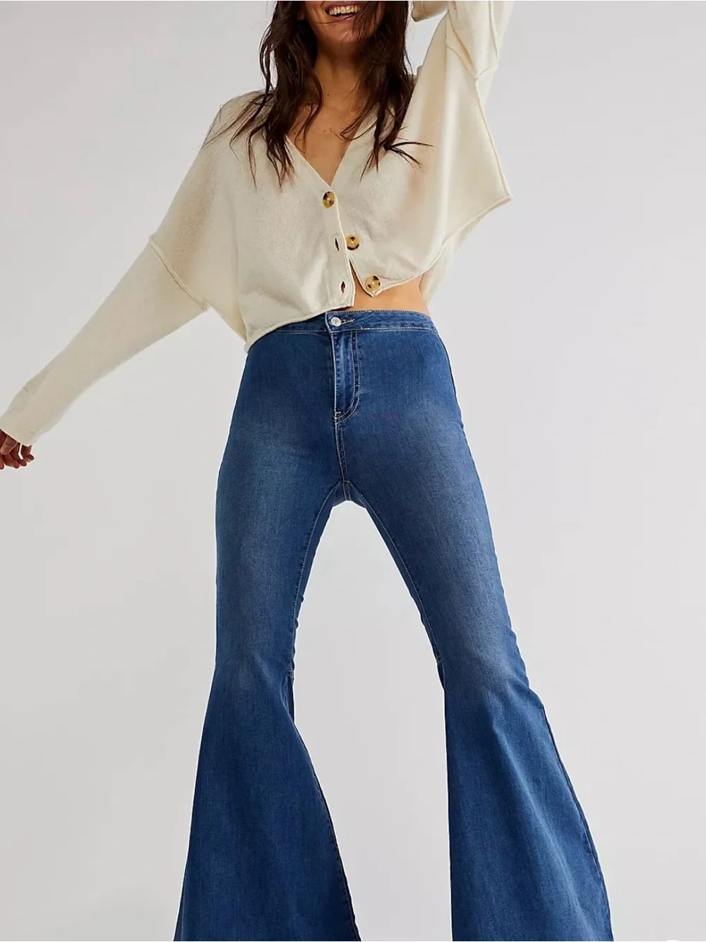 Free People Just Float On Flare Jeans
